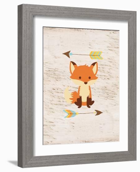 Fox On Wood-Alicia Vidal-Framed Art Print