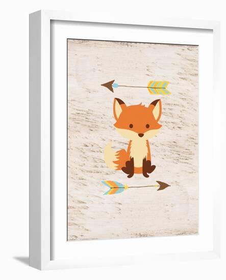 Fox On Wood-Alicia Vidal-Framed Art Print