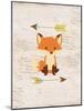Fox On Wood-Alicia Vidal-Mounted Art Print