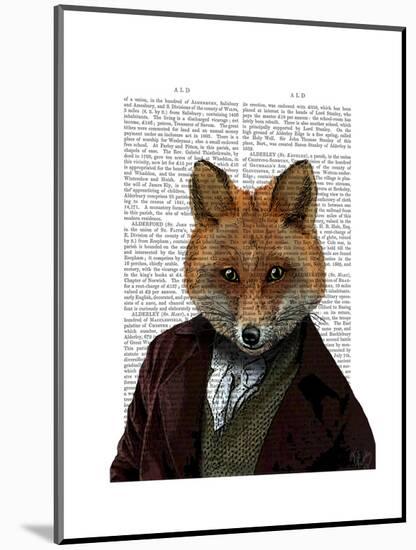 Fox Portrait 2-Fab Funky-Mounted Art Print