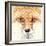 Fox Portrait Made of Geometrical Shapes-Wision-Framed Premium Giclee Print