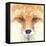 Fox Portrait Made of Geometrical Shapes-Wision-Framed Stretched Canvas