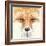 Fox Portrait Made of Geometrical Shapes-Wision-Framed Art Print