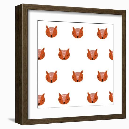 Fox Print-Nadezda Barkova-Framed Art Print