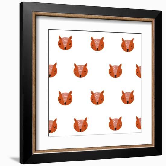 Fox Print-Nadezda Barkova-Framed Art Print