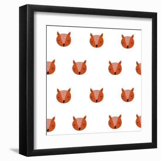 Fox Print-Nadezda Barkova-Framed Art Print