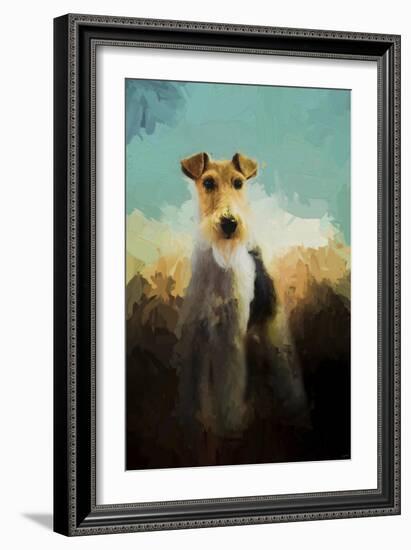 Fox Terrier on Alert-Jai Johnson-Framed Giclee Print