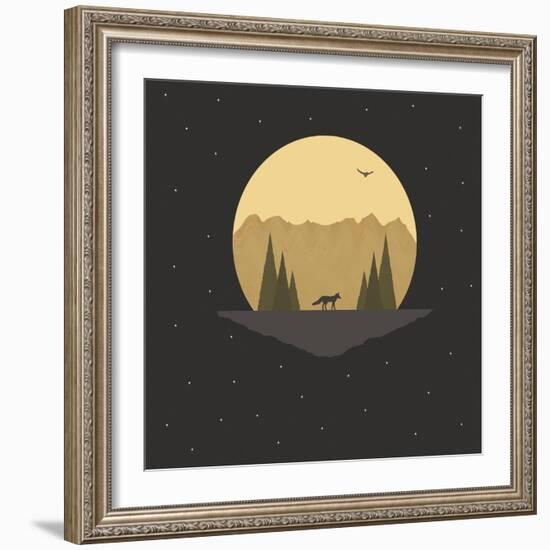 Fox under the Stars-Tammy Kushnir-Framed Giclee Print