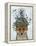 Fox with Butterfly Bell Jar-Fab Funky-Framed Stretched Canvas