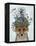 Fox with Butterfly Bell Jar-Fab Funky-Framed Stretched Canvas