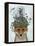 Fox with Butterfly Bell Jar-Fab Funky-Framed Stretched Canvas