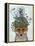 Fox with Butterfly Bell Jar-Fab Funky-Framed Stretched Canvas