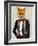 Fox with Red Bow Tie-Fab Funky-Framed Art Print