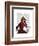 Fox with Red Scarf-Fab Funky-Framed Art Print