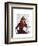 Fox with Red Scarf-Fab Funky-Framed Art Print