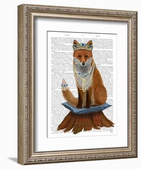 Fox with Tiara, Full-Fab Funky-Framed Art Print