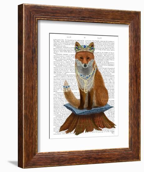 Fox with Tiara, Full-Fab Funky-Framed Art Print