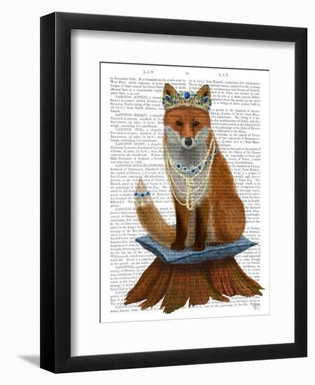 Fox with Tiara, Full-Fab Funky-Framed Art Print