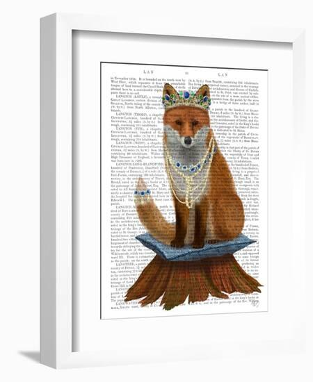Fox with Tiara, Full-Fab Funky-Framed Art Print