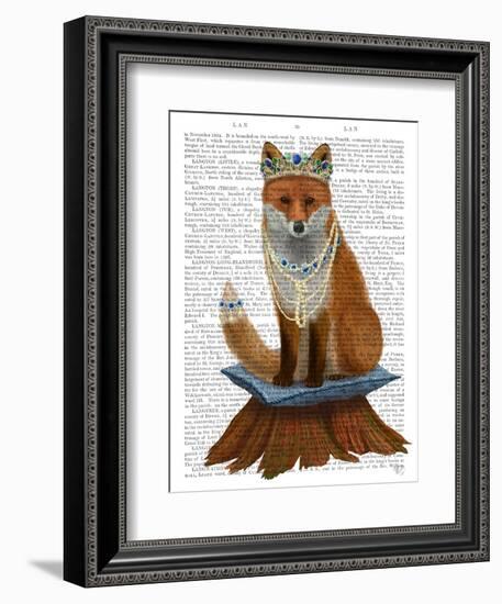 Fox with Tiara, Full-Fab Funky-Framed Art Print