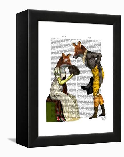 Foxes Courting-Fab Funky-Framed Stretched Canvas