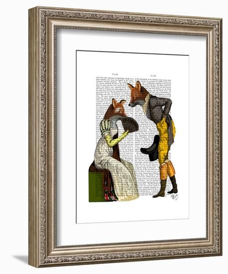 Foxes Courting-Fab Funky-Framed Art Print