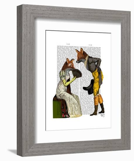 Foxes Courting-Fab Funky-Framed Art Print