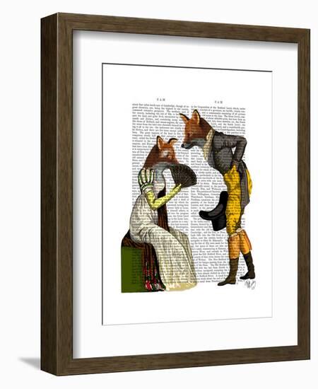 Foxes Courting-Fab Funky-Framed Art Print