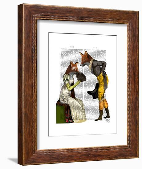 Foxes Courting-Fab Funky-Framed Art Print