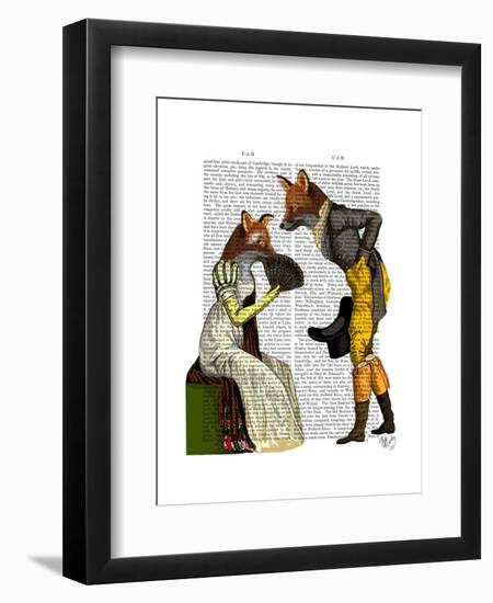 Foxes Courting-Fab Funky-Framed Art Print