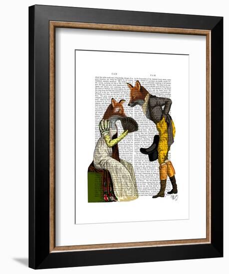 Foxes Courting-Fab Funky-Framed Art Print