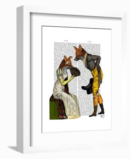 Foxes Courting-Fab Funky-Framed Art Print