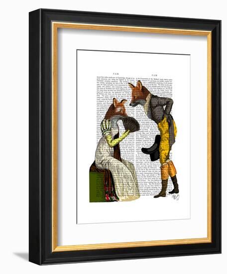 Foxes Courting-Fab Funky-Framed Art Print