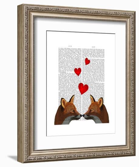 Foxes in Love-Fab Funky-Framed Art Print