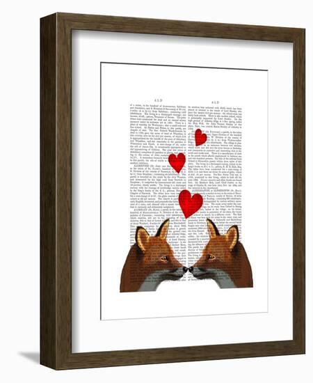 Foxes in Love-Fab Funky-Framed Art Print