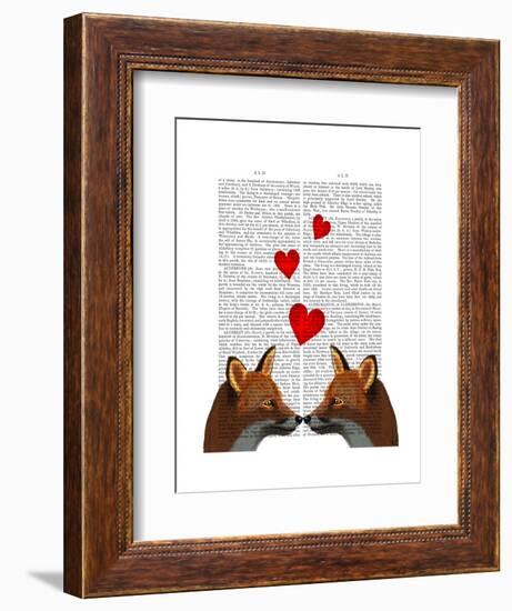 Foxes in Love-Fab Funky-Framed Art Print