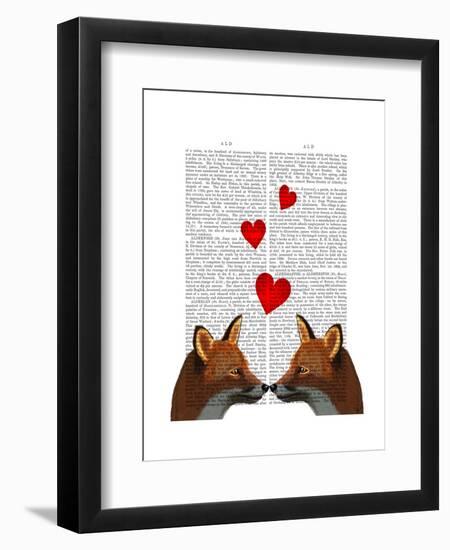 Foxes in Love-Fab Funky-Framed Art Print