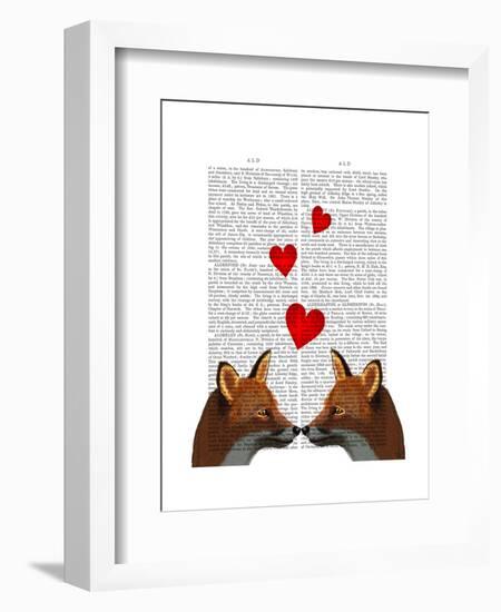 Foxes in Love-Fab Funky-Framed Art Print