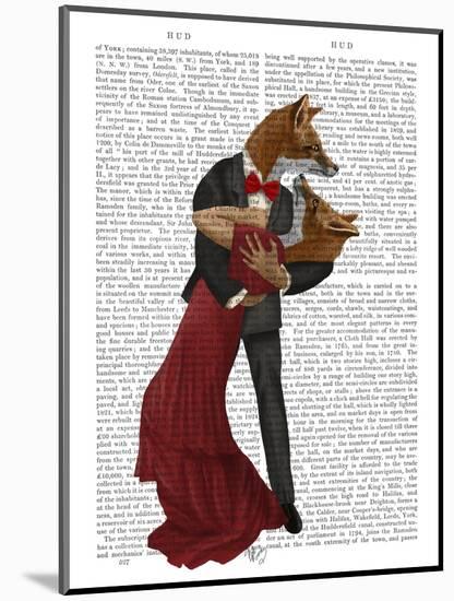 Foxes Romantic Dancers-Fab Funky-Mounted Art Print