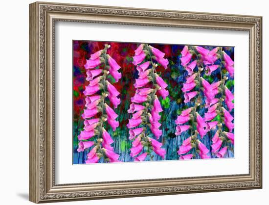 Foxgloves on parade-Claire Westwood-Framed Art Print