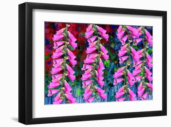 Foxgloves on parade-Claire Westwood-Framed Art Print