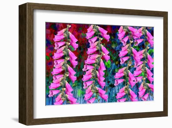 Foxgloves on parade-Claire Westwood-Framed Art Print