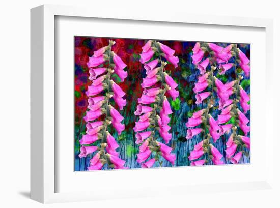 Foxgloves on parade-Claire Westwood-Framed Art Print