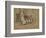 Foxhound and Puppies-Joseph Crawhall-Framed Giclee Print