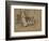 Foxhound and Puppies-Joseph Crawhall-Framed Giclee Print