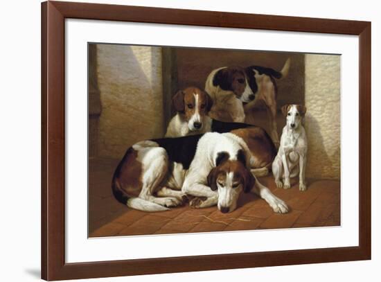 Foxhounds And A Terrier-E^a^s^ Douglas-Framed Premium Giclee Print