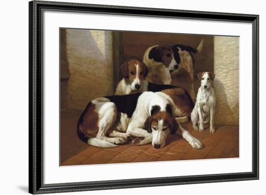 Foxhounds And A Terrier-E^a^s^ Douglas-Framed Premium Giclee Print