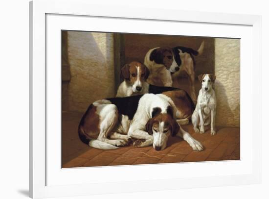 Foxhounds And A Terrier-E^a^s^ Douglas-Framed Premium Giclee Print