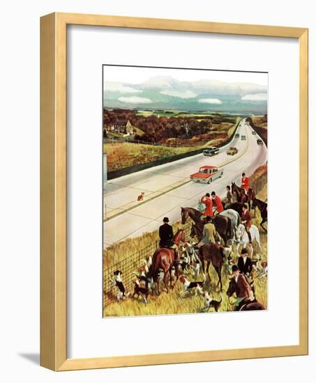 "Foxhunters Outfoxed," December 2, 1961-John Falter-Framed Giclee Print