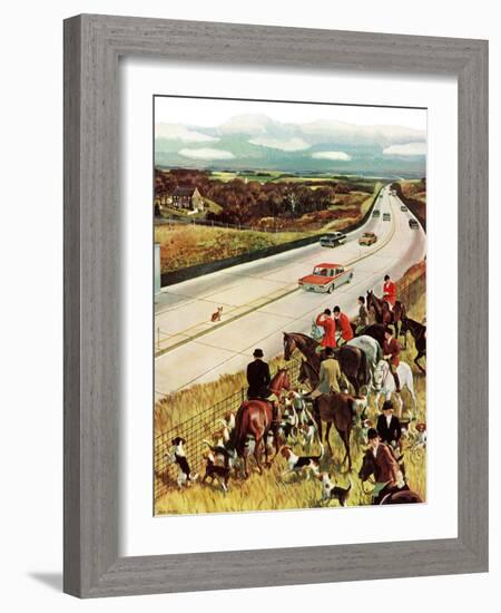 "Foxhunters Outfoxed," December 2, 1961-John Falter-Framed Giclee Print